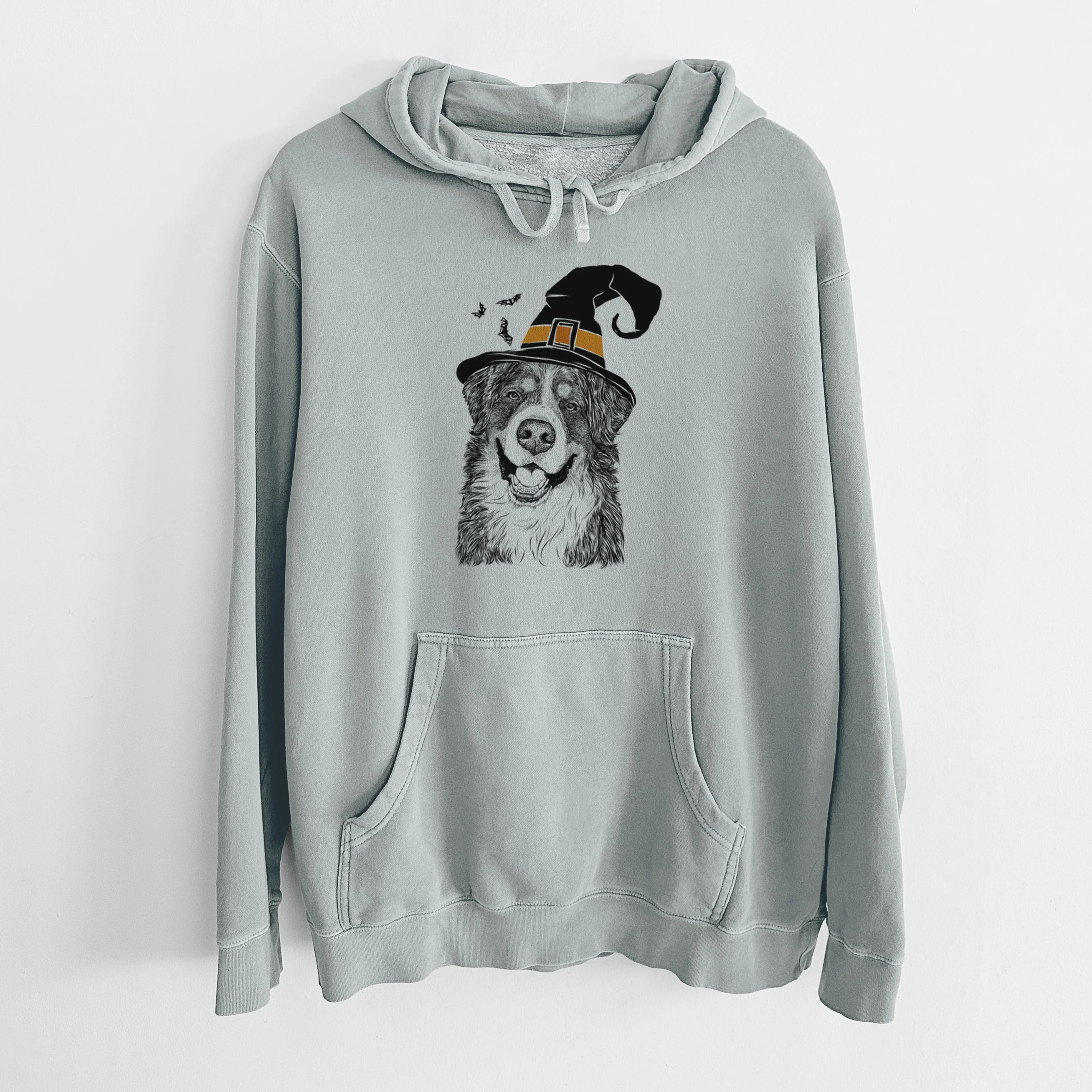 Witch Eiger the Bernese Mountain Dog - Unisex Pigment Dyed Hoodie - Image 6