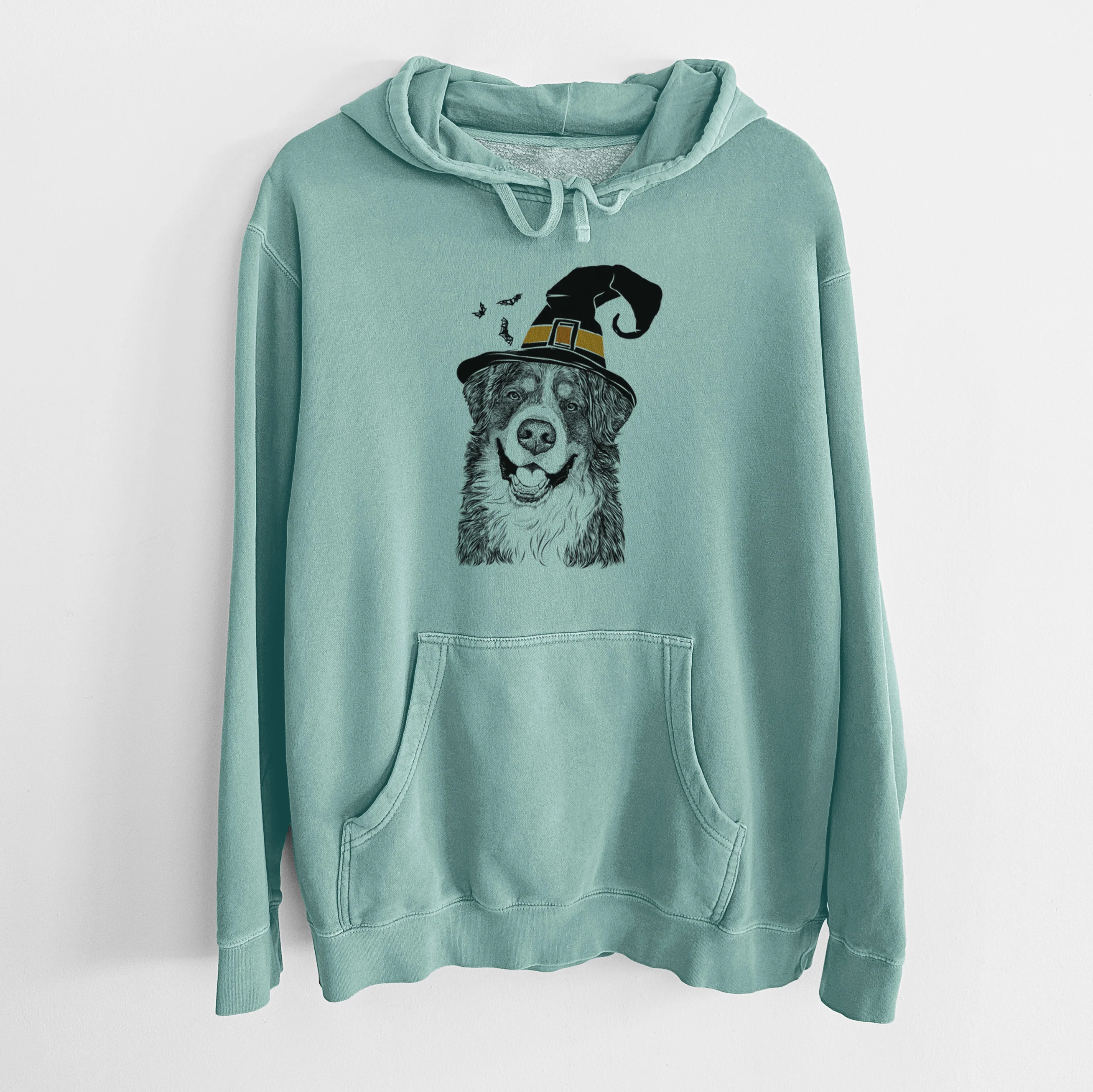 Witch Eiger the Bernese Mountain Dog - Unisex Pigment Dyed Hoodie - Image 8