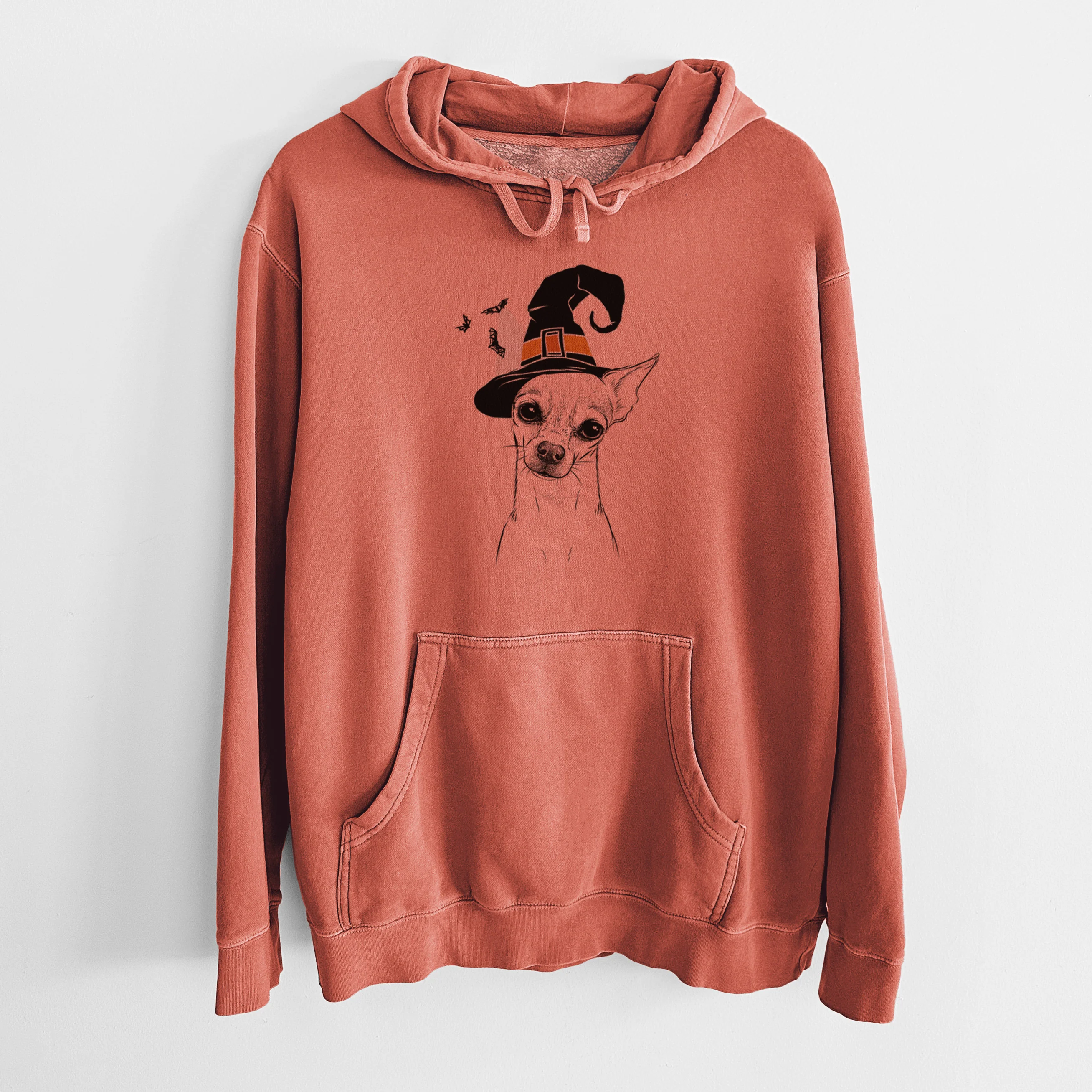 Witch Emee the Chihuahua - Unisex Pigment Dyed Hoodie - Image 7