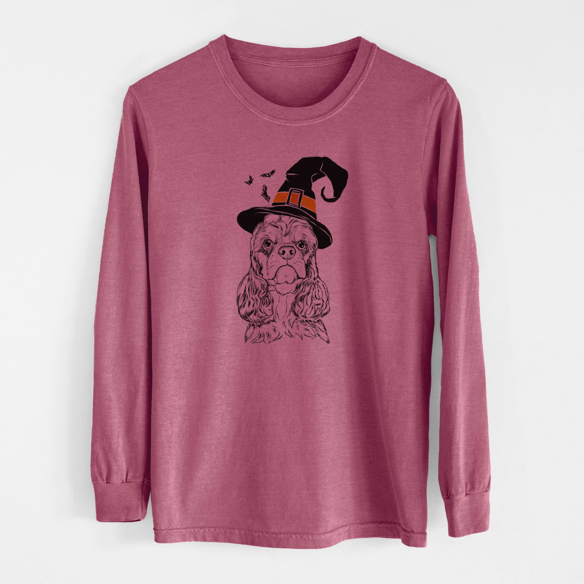 Witch Emma the Cocker Spaniel - Men's Heavyweight 100% Cotton Long Sleeve - Image 11