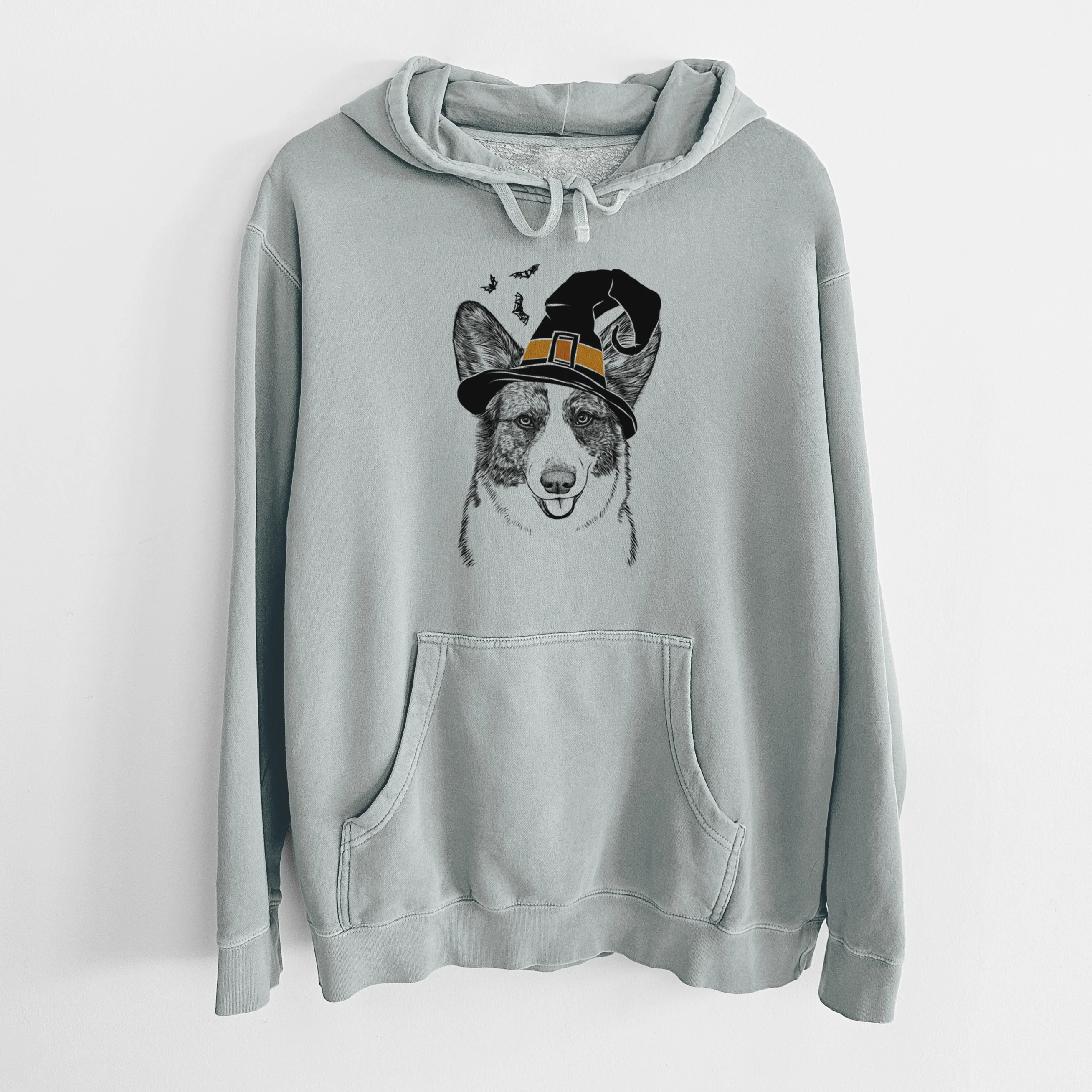 Witch Gabby the Cardigan Welsh Corgi - Unisex Pigment Dyed Hoodie - Image 6