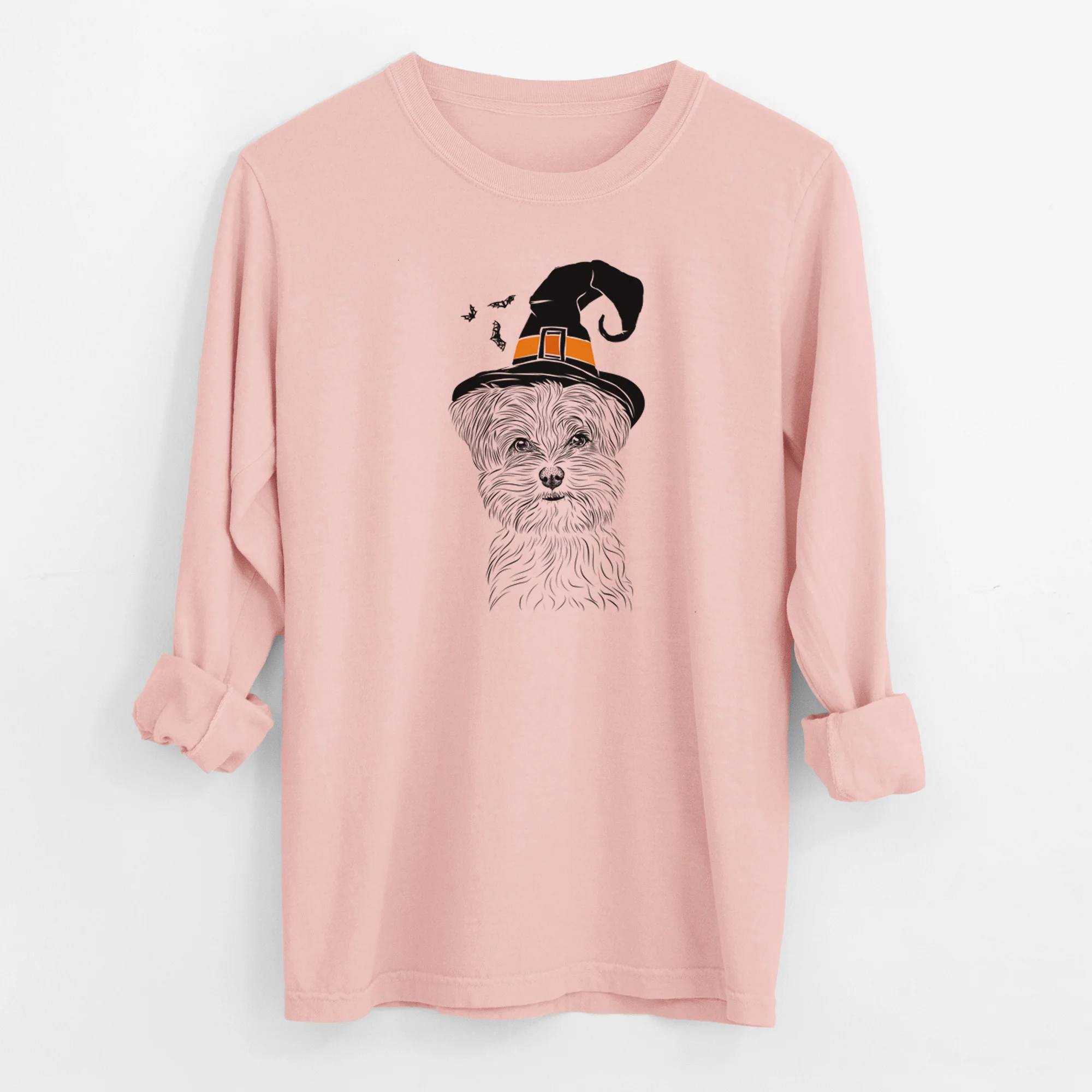 Witch Kiwi the Morkie - Men's Heavyweight 100% Cotton Long Sleeve - Image 12