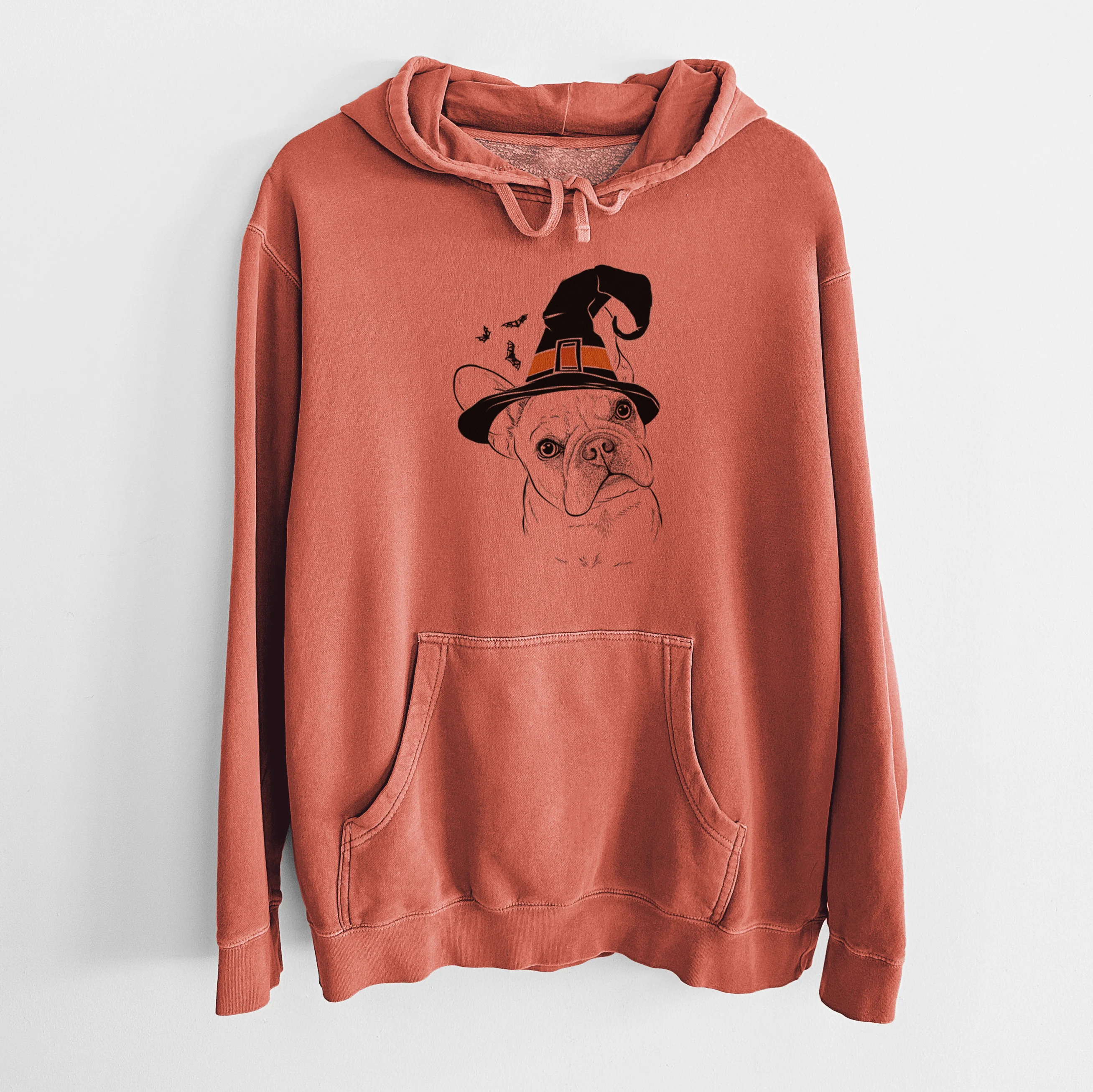 Witch Loki the French Bulldog - Unisex Pigment Dyed Hoodie - Image 7