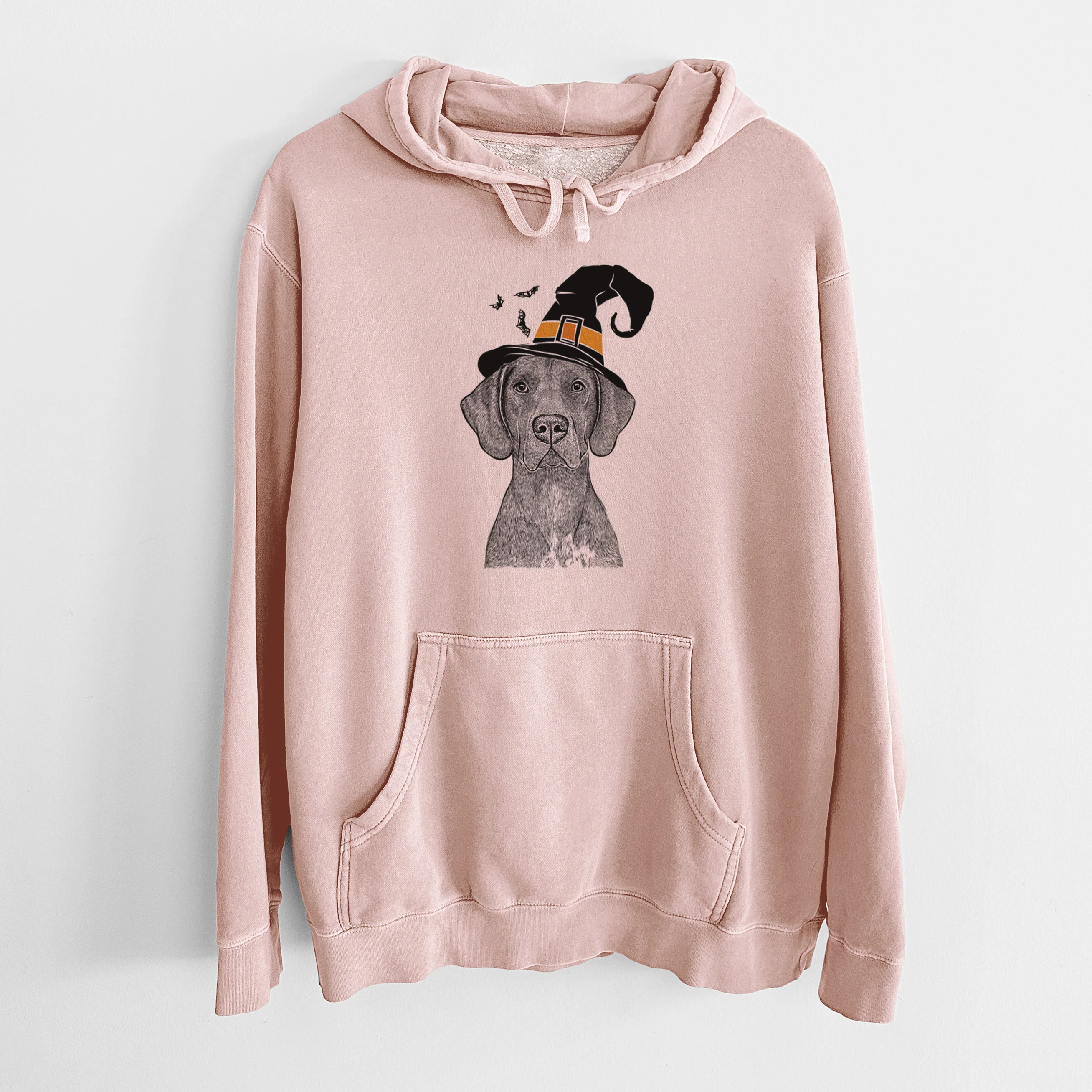Witch Lucifer the German Shorthaired Pointer - Unisex Pigment Dyed Hoodie - Image 5