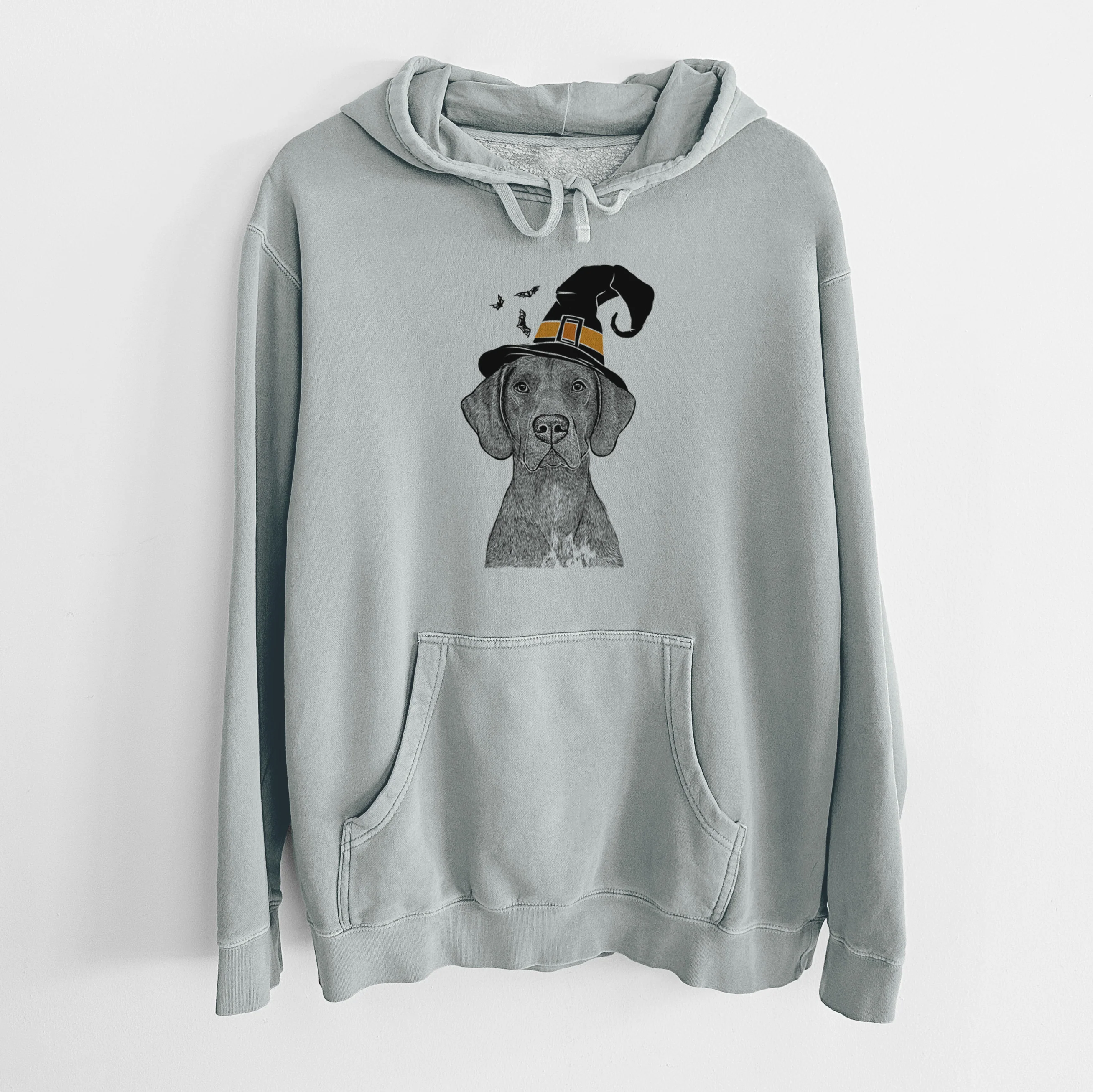 Witch Lucifer the German Shorthaired Pointer - Unisex Pigment Dyed Hoodie - Image 6