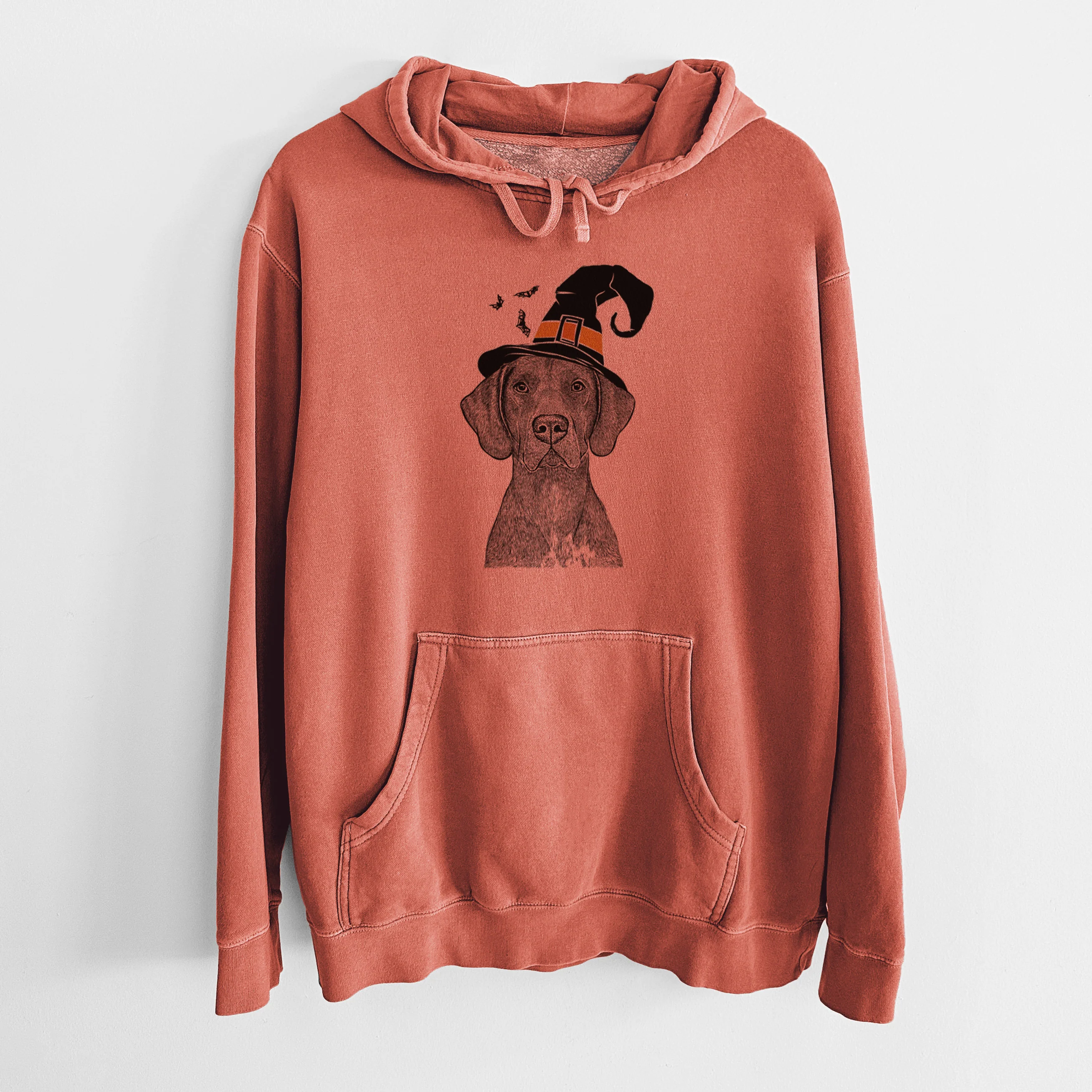 Witch Lucifer the German Shorthaired Pointer - Unisex Pigment Dyed Hoodie - Image 7