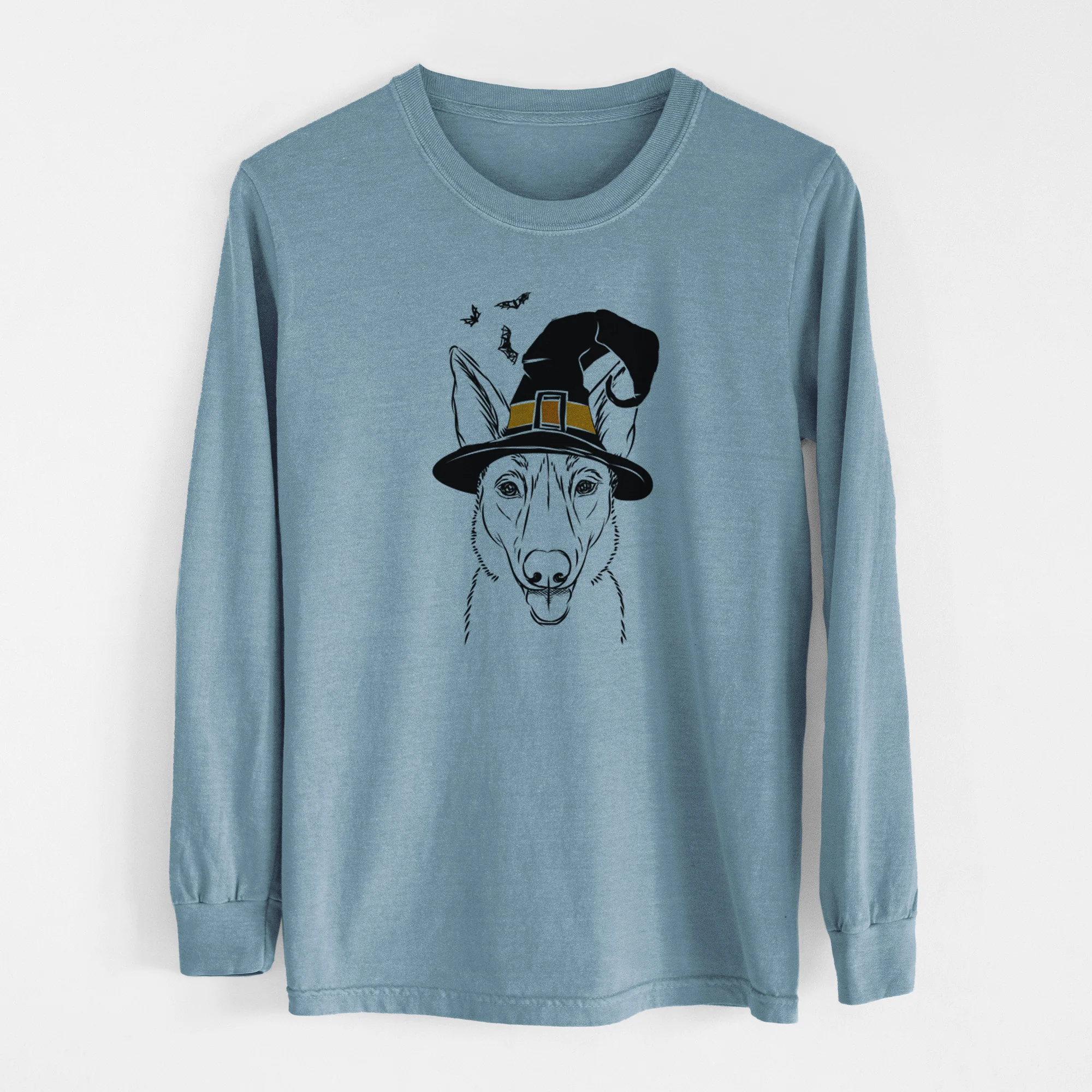 Witch Lyric the Belgian Malinois - Men's Heavyweight 100% Cotton Long Sleeve - Image 8