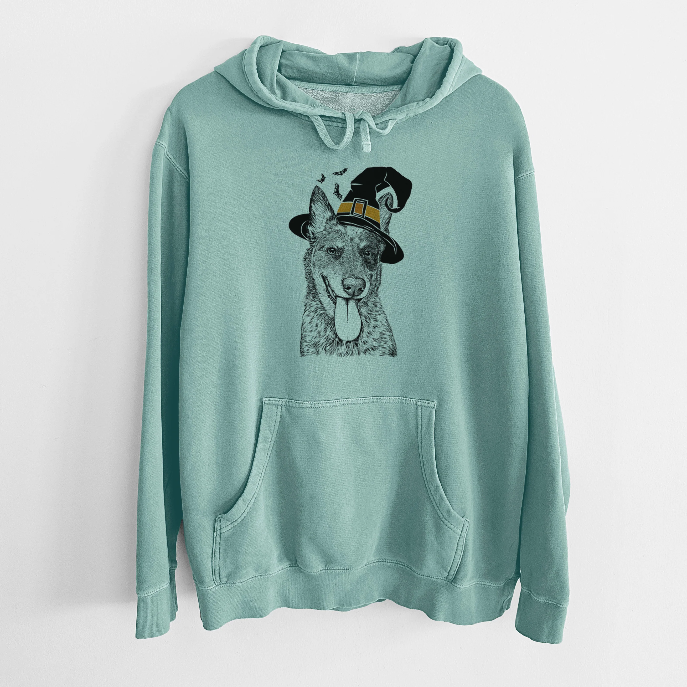 Witch Madison the Blue Heeler - Unisex Pigment Dyed Hoodie - Image 8