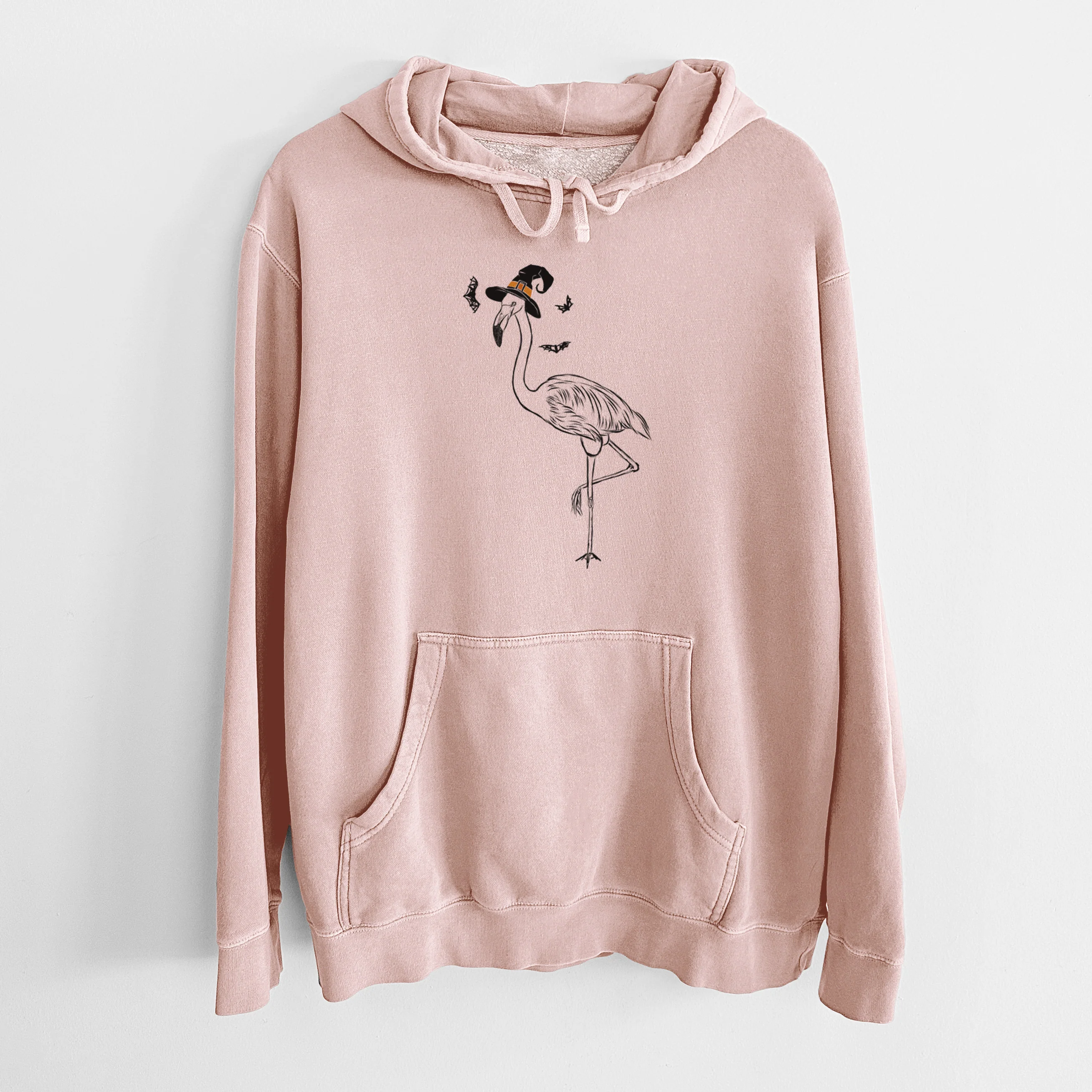 Witch Mango the Flamingo - Unisex Pigment Dyed Hoodie - Image 5
