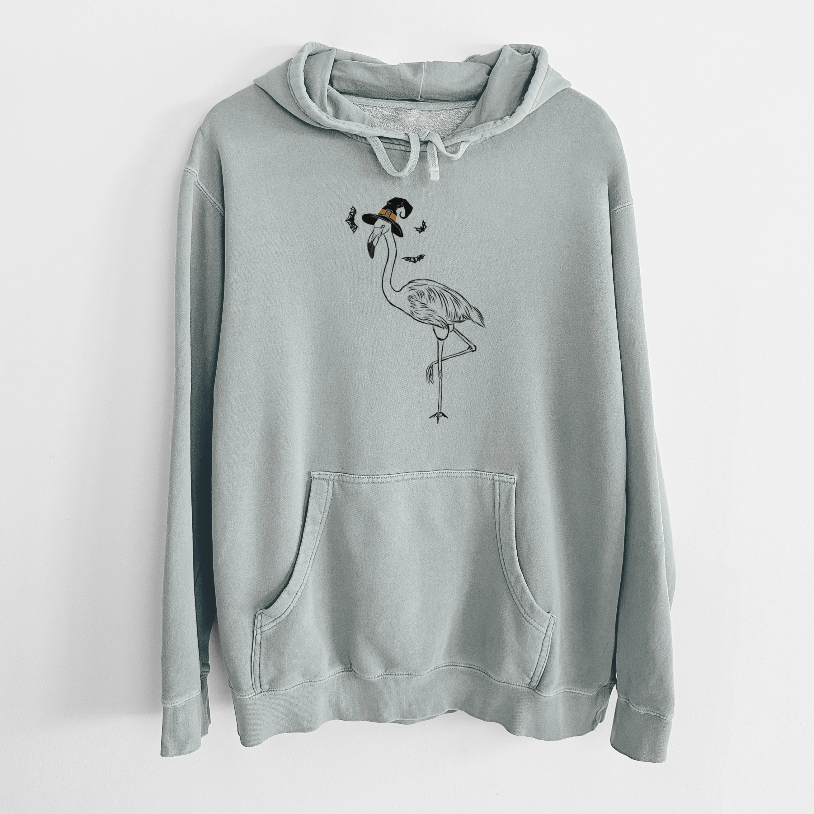 Witch Mango the Flamingo - Unisex Pigment Dyed Hoodie - Image 6