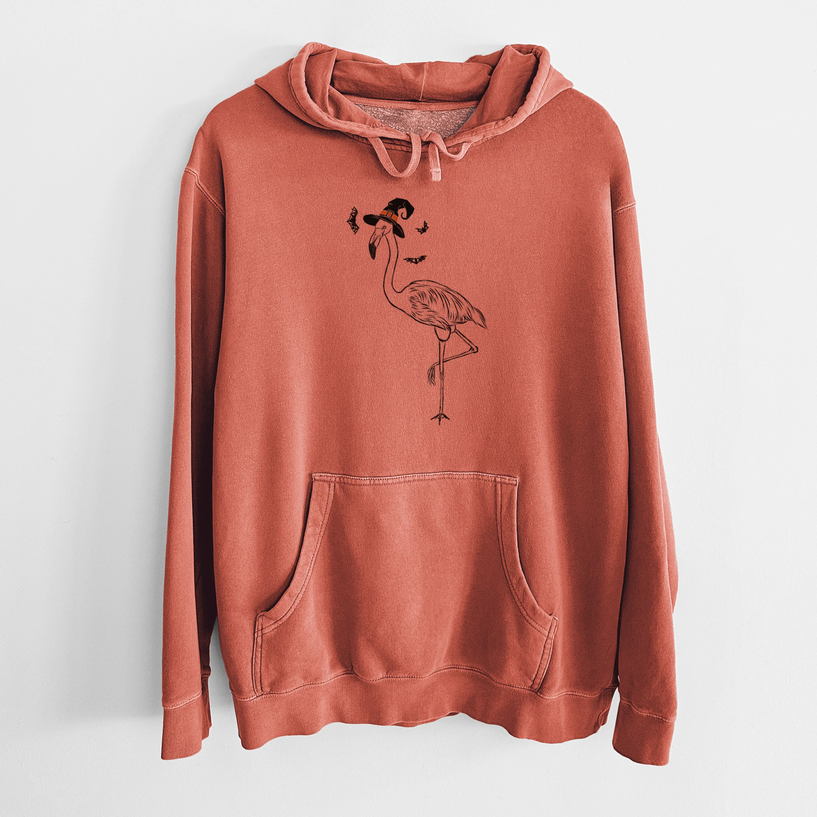 Witch Mango the Flamingo - Unisex Pigment Dyed Hoodie - Image 7