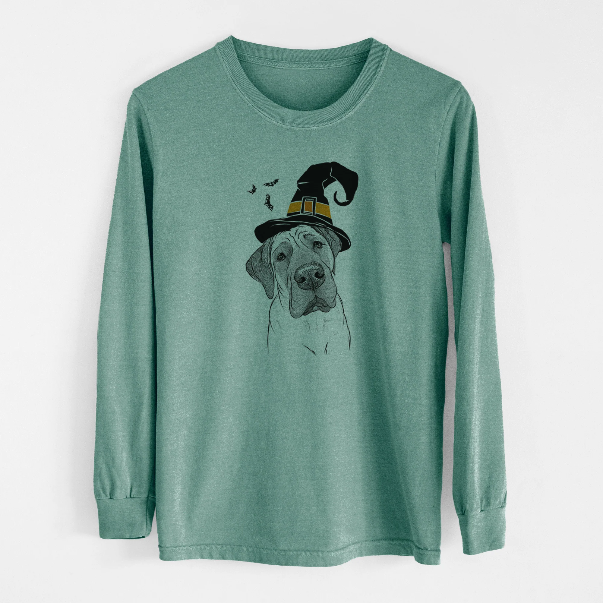 Witch Nutterbutter the English Mastiff - Men's Heavyweight 100% Cotton Long Sleeve - Image 13