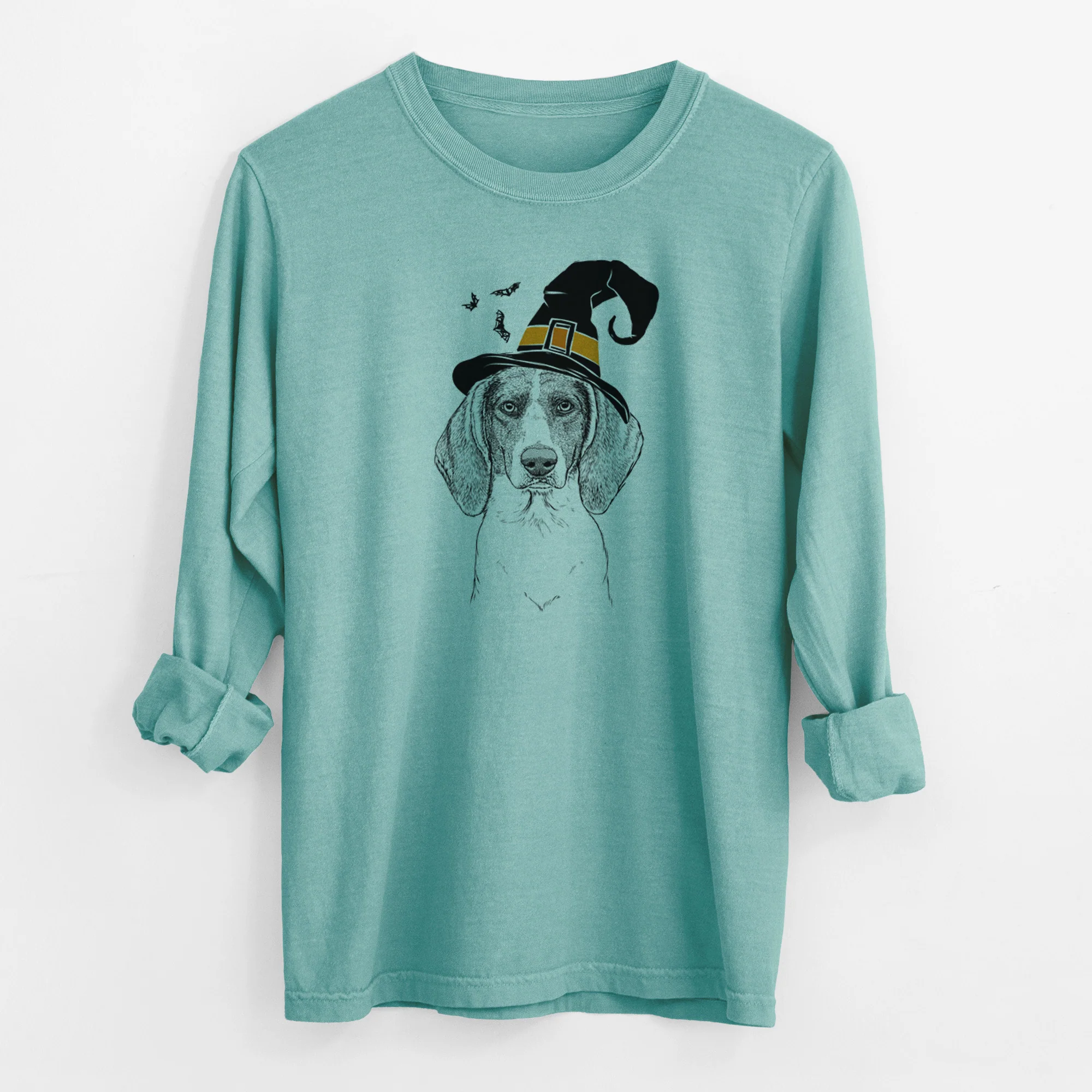 Witch Orin the Treeing Walker Coonhound - Men's Heavyweight 100% Cotton Long Sleeve - Image 9