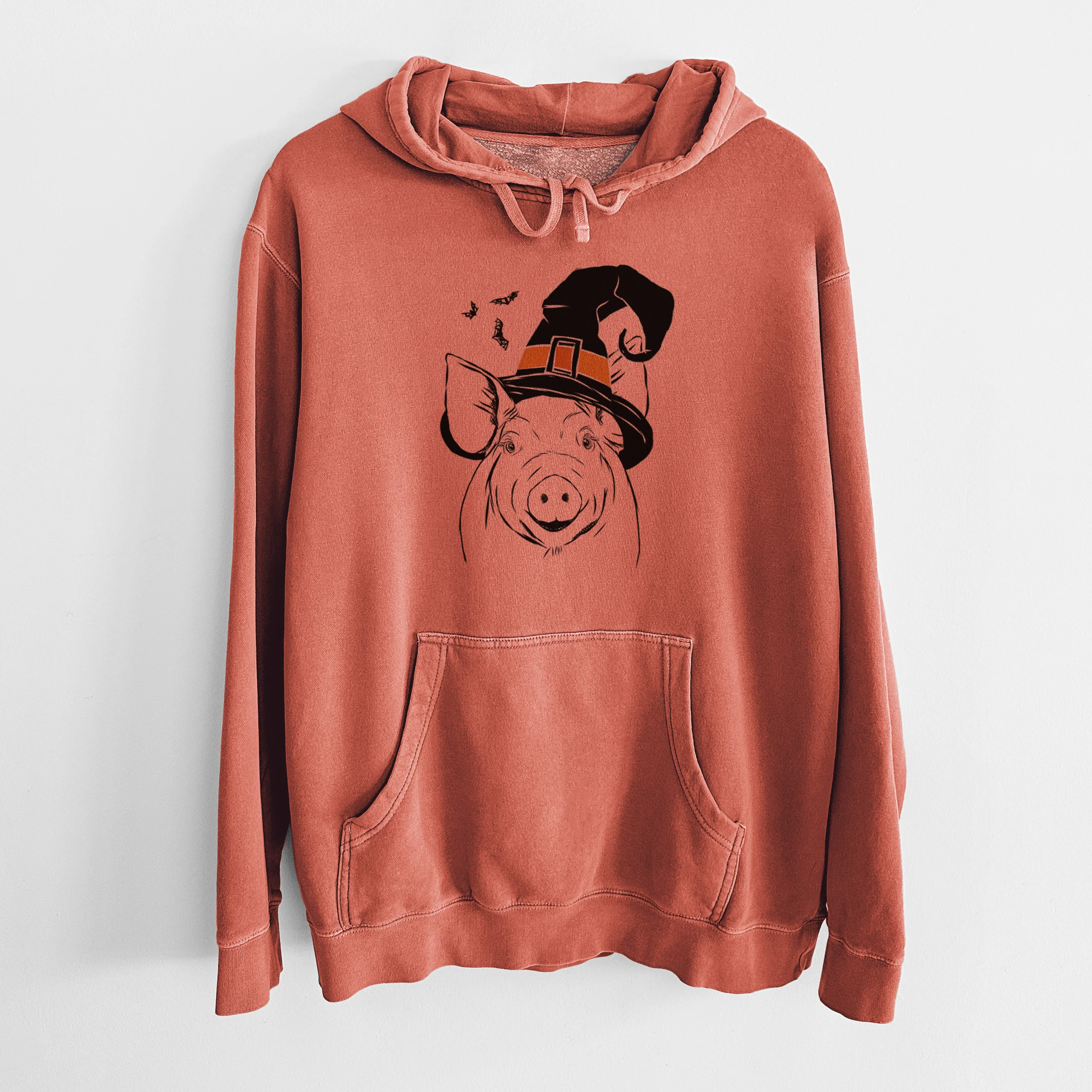 Witch Perry the Pig - Unisex Pigment Dyed Hoodie - Image 7
