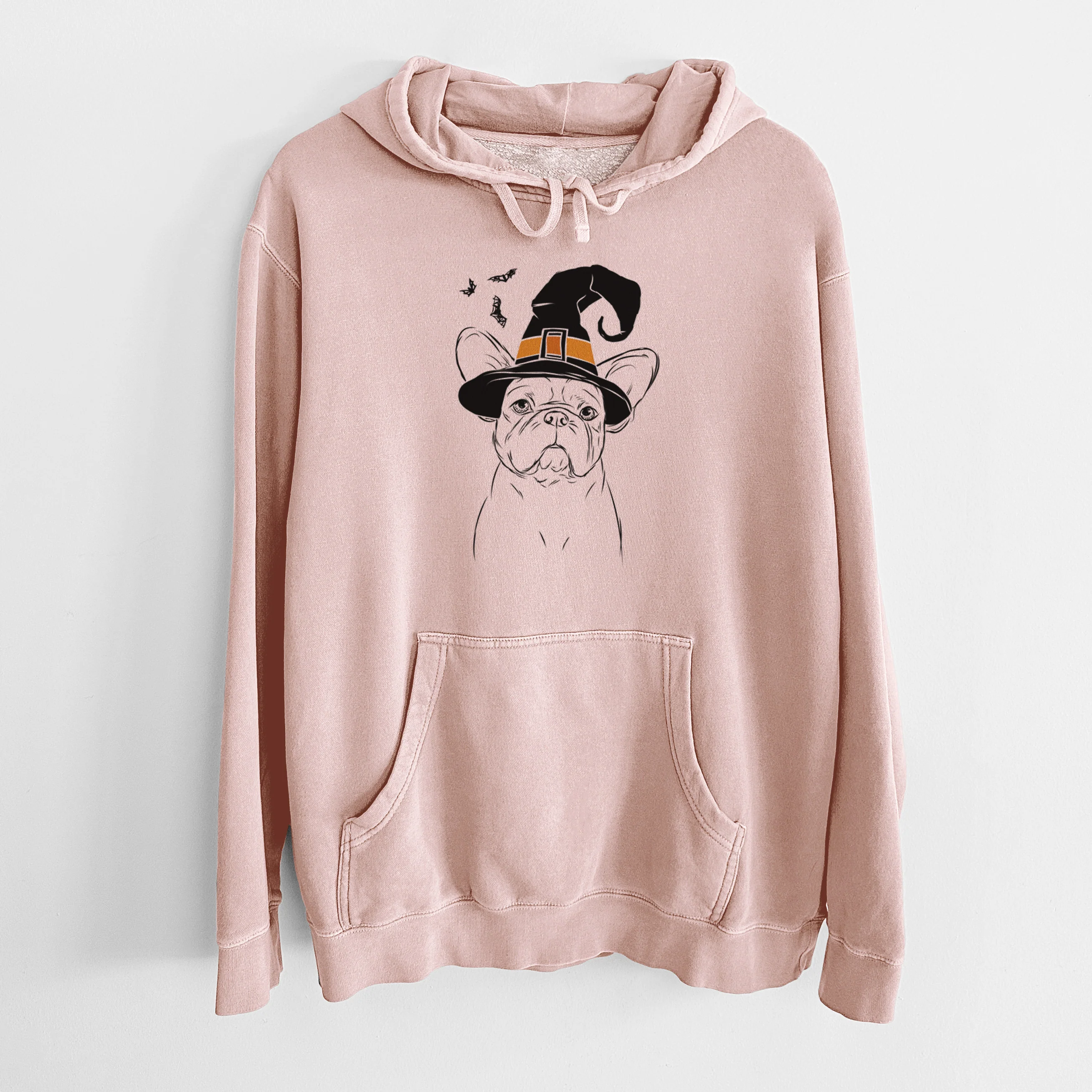 Witch Pierre the French Bulldog - Unisex Pigment Dyed Hoodie - Image 5