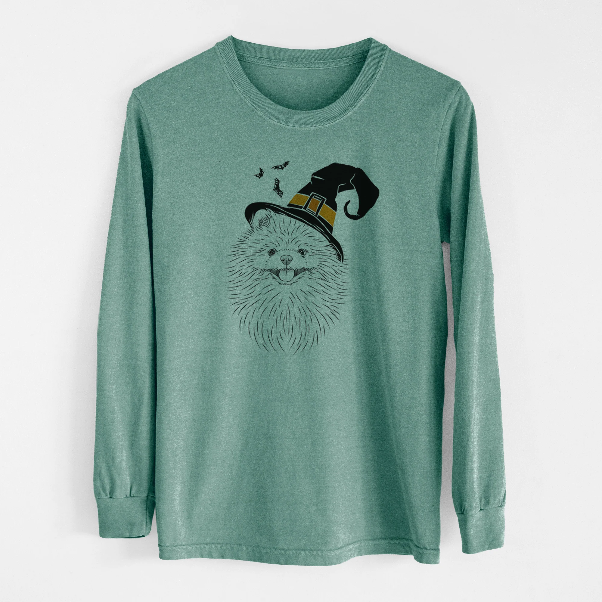 Witch Pirro the Pomeranian - Men's Heavyweight 100% Cotton Long Sleeve - Image 13