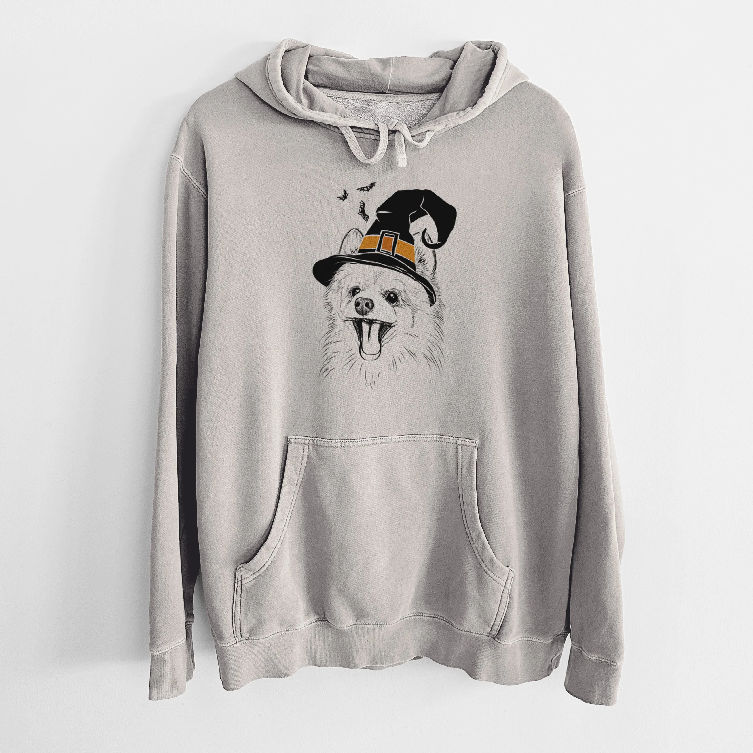 Witch Quinn the Pomeranian - Unisex Pigment Dyed Hoodie