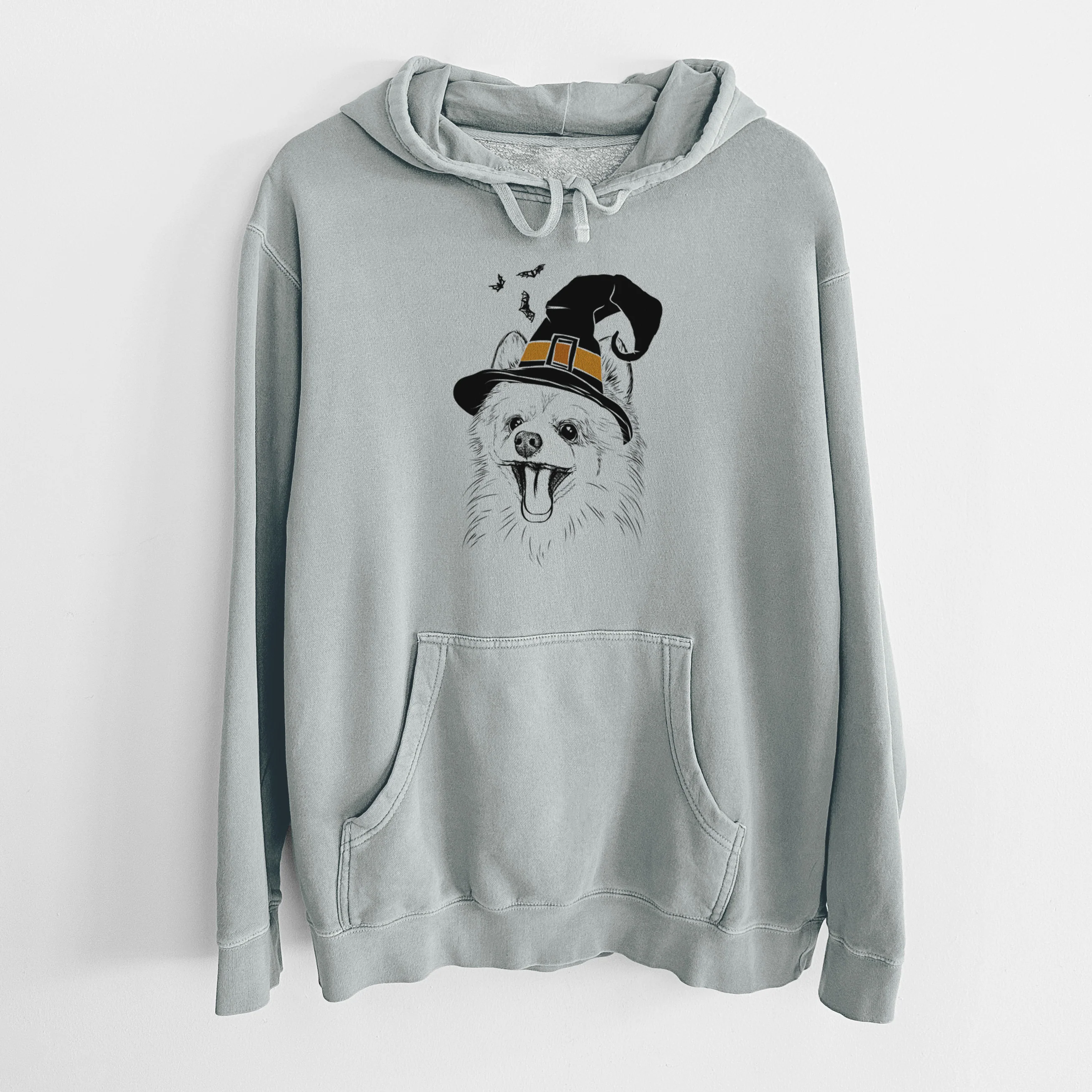 Witch Quinn the Pomeranian - Unisex Pigment Dyed Hoodie - Image 6