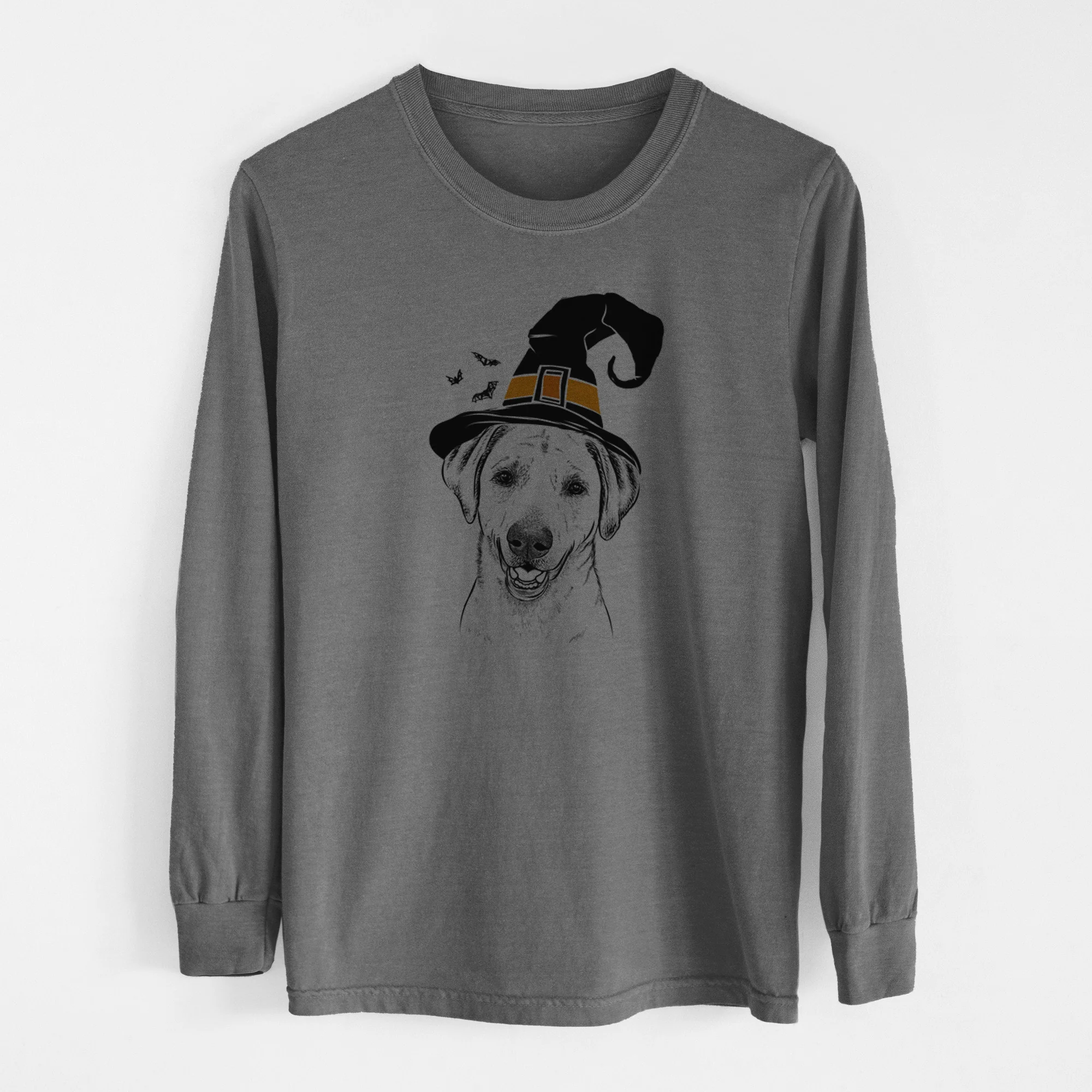 Witch Rusty the Labrador Retriever - Men's Heavyweight 100% Cotton Long Sleeve - Image 14