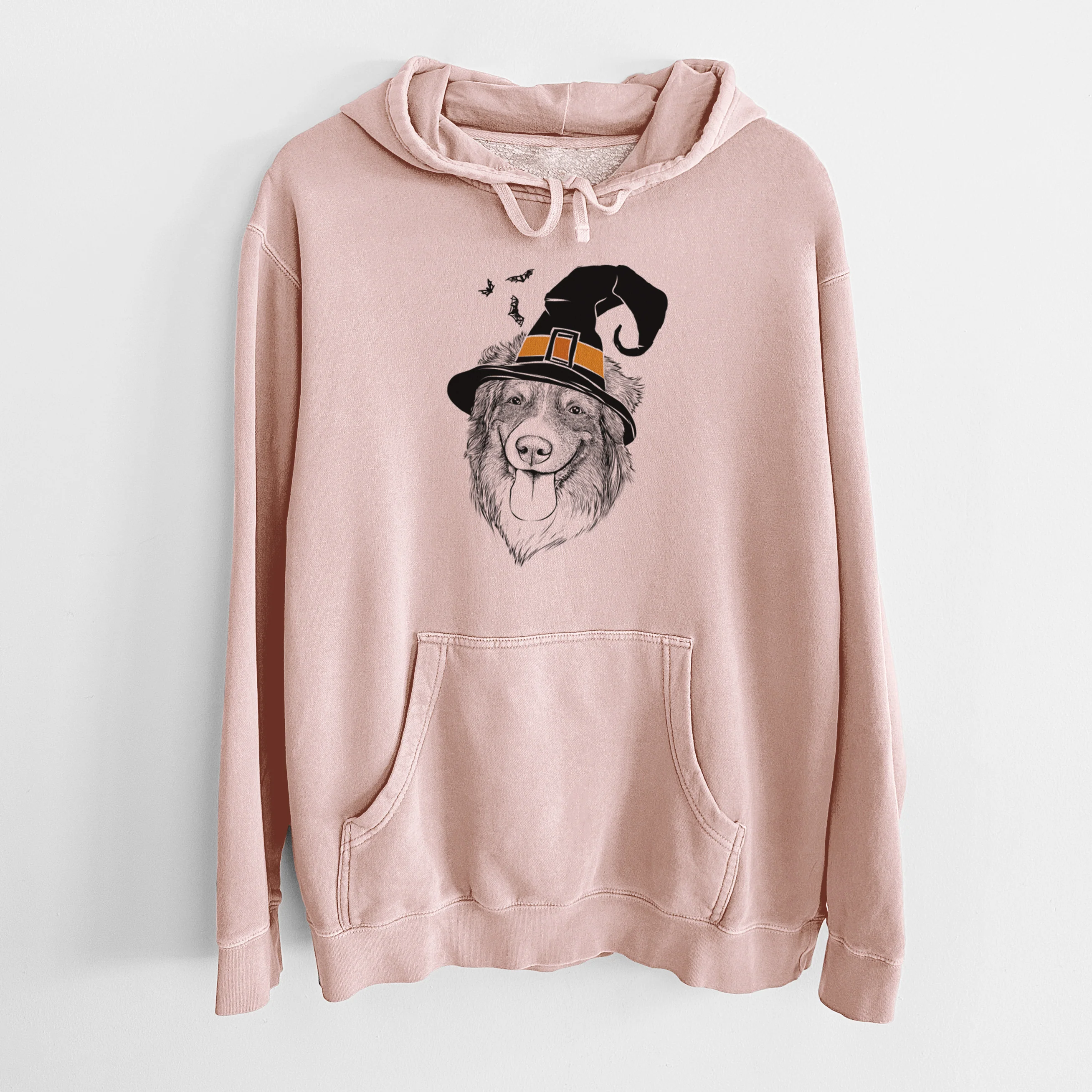 Witch Siena the Australian Shepherd - Unisex Pigment Dyed Hoodie - Image 5
