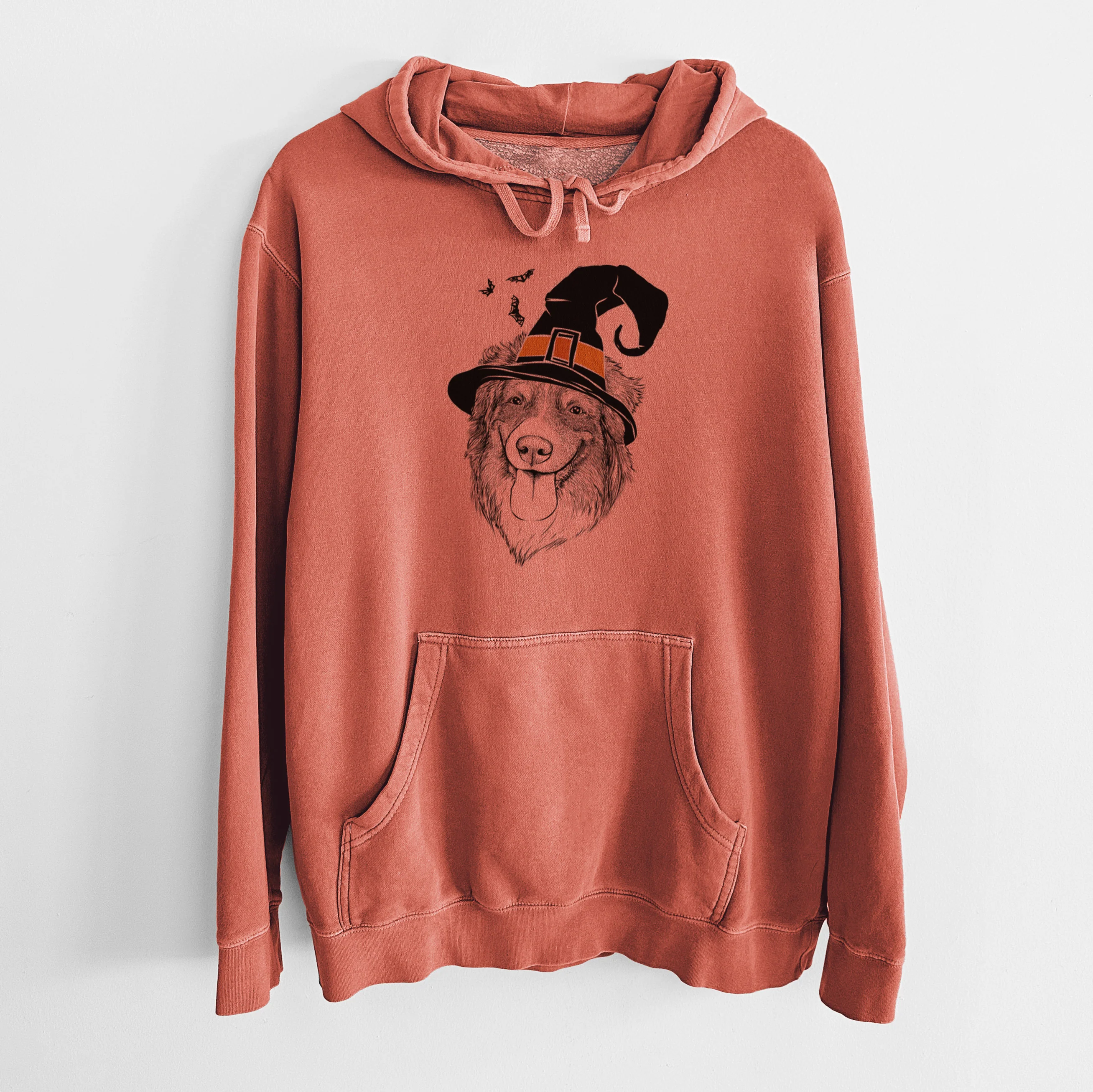 Witch Siena the Australian Shepherd - Unisex Pigment Dyed Hoodie - Image 7