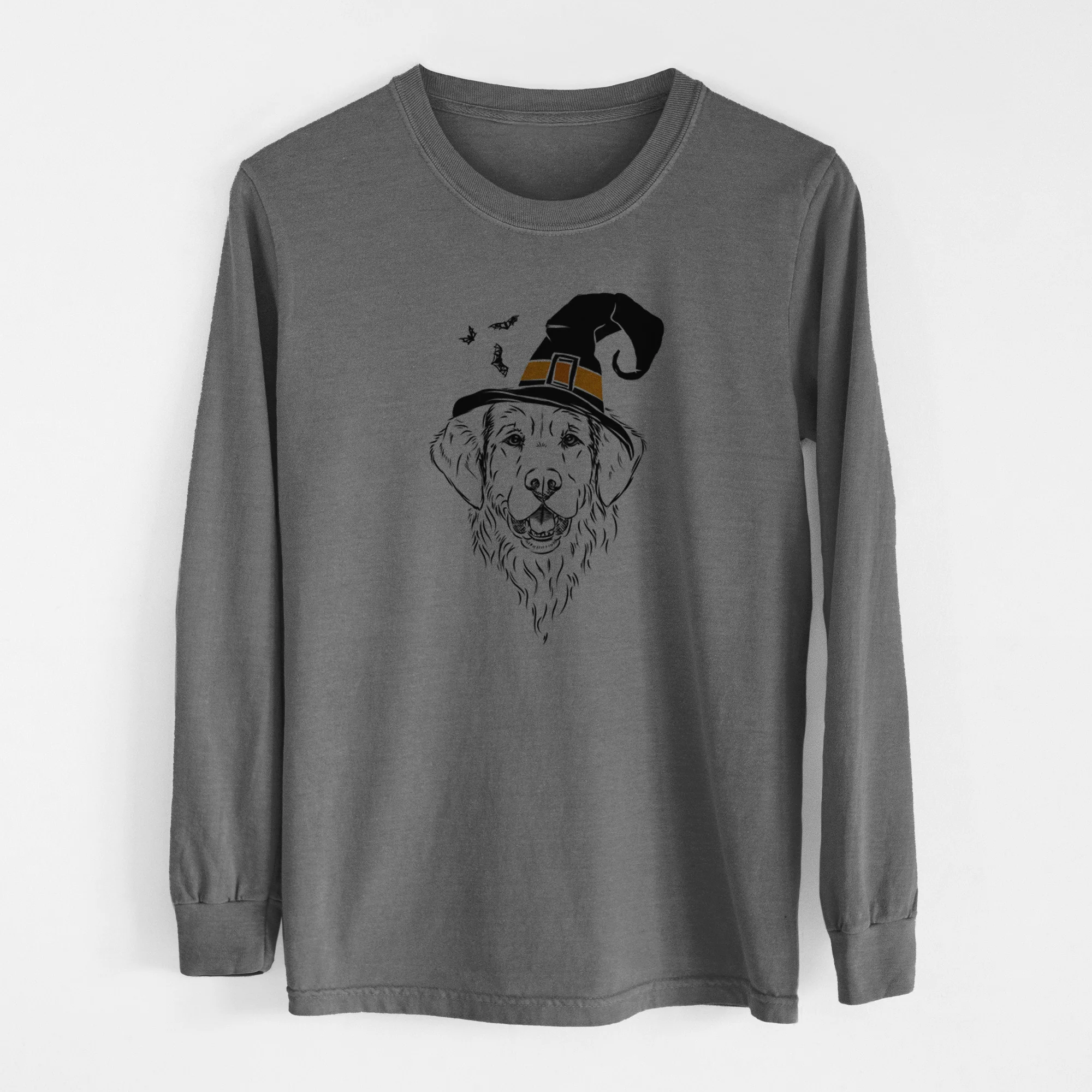 Witch Toby the Golden Retriever - Men's Heavyweight 100% Cotton Long Sleeve - Image 14