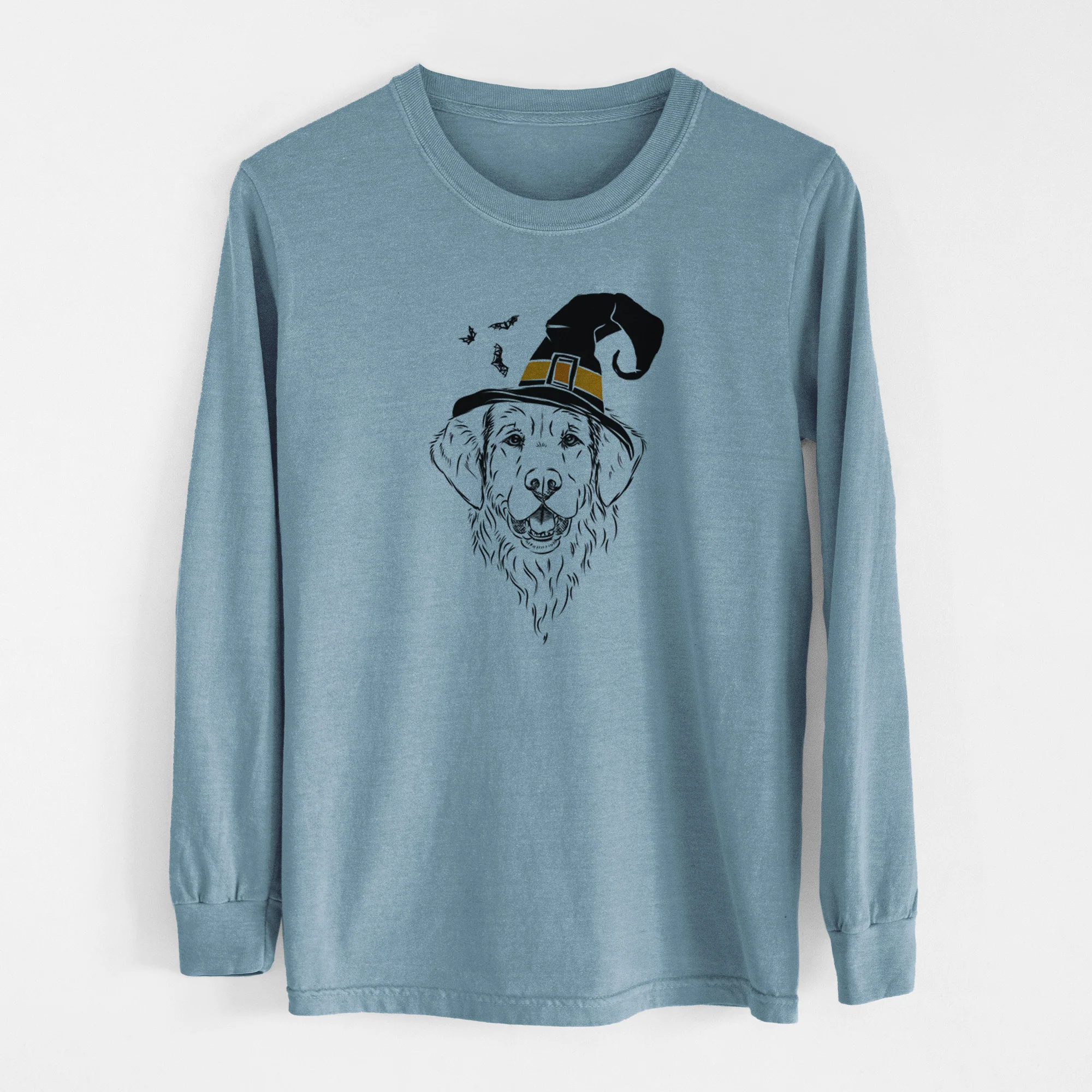 Witch Toby the Golden Retriever - Men's Heavyweight 100% Cotton Long Sleeve - Image 8