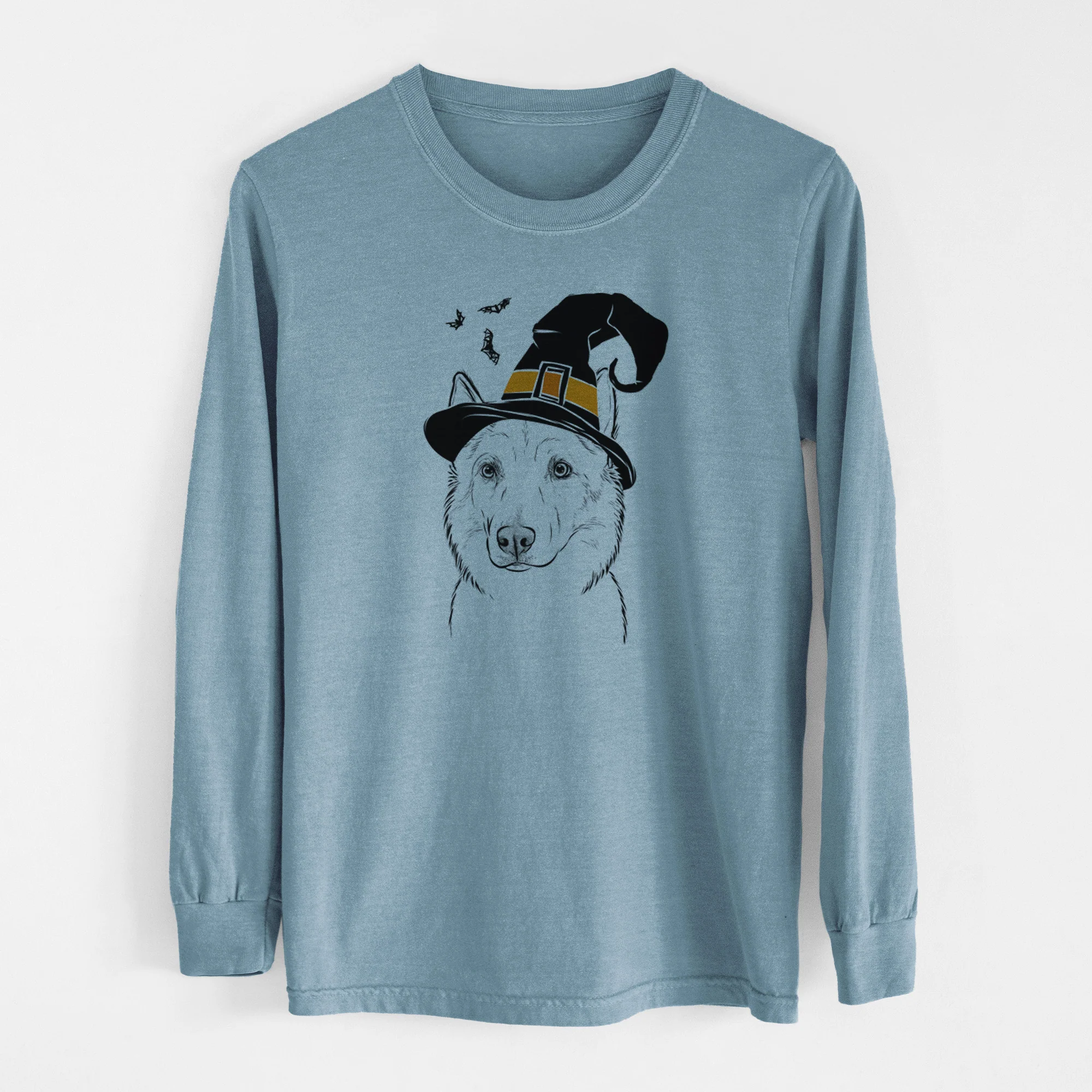 Witch Vox the Siberian Husky - Men's Heavyweight 100% Cotton Long Sleeve - Image 8