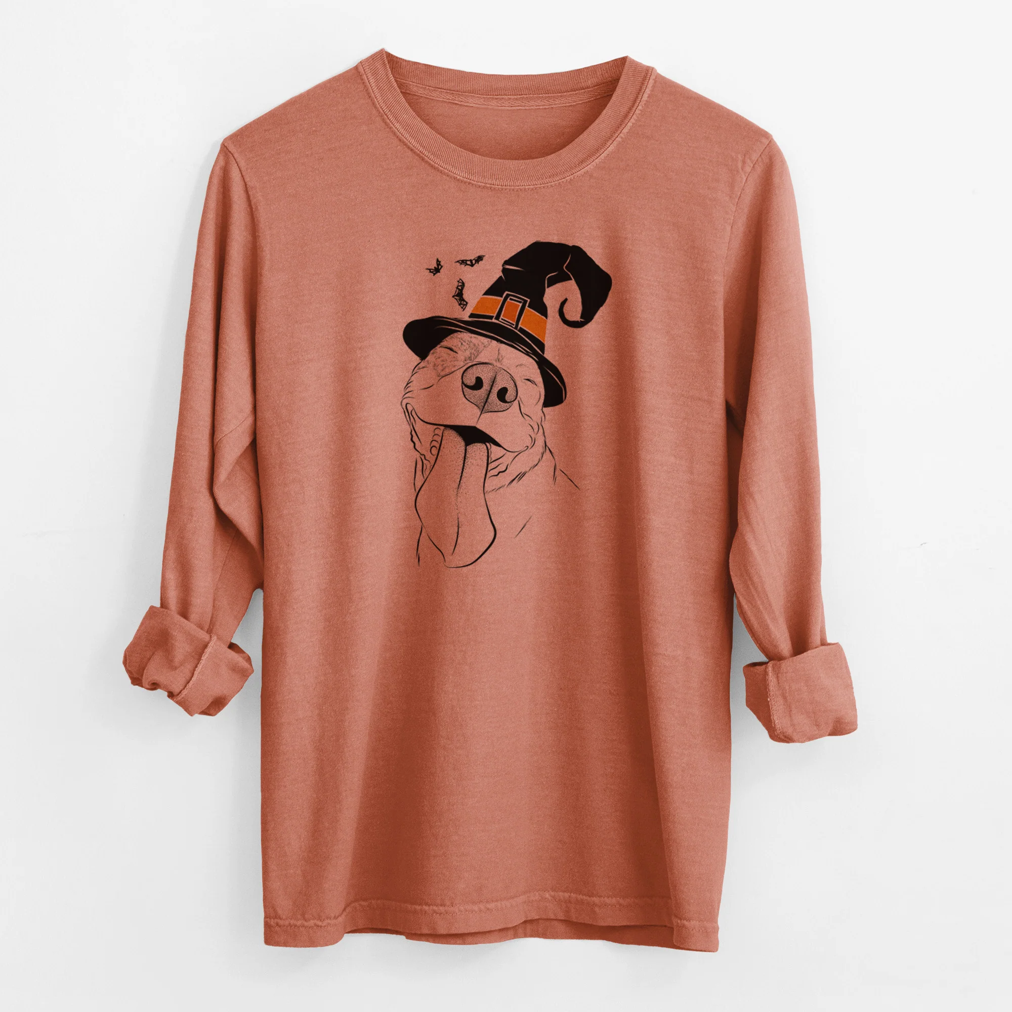 Witch Xena the American Staffordshire Terrier - Men's Heavyweight 100% Cotton Long Sleeve