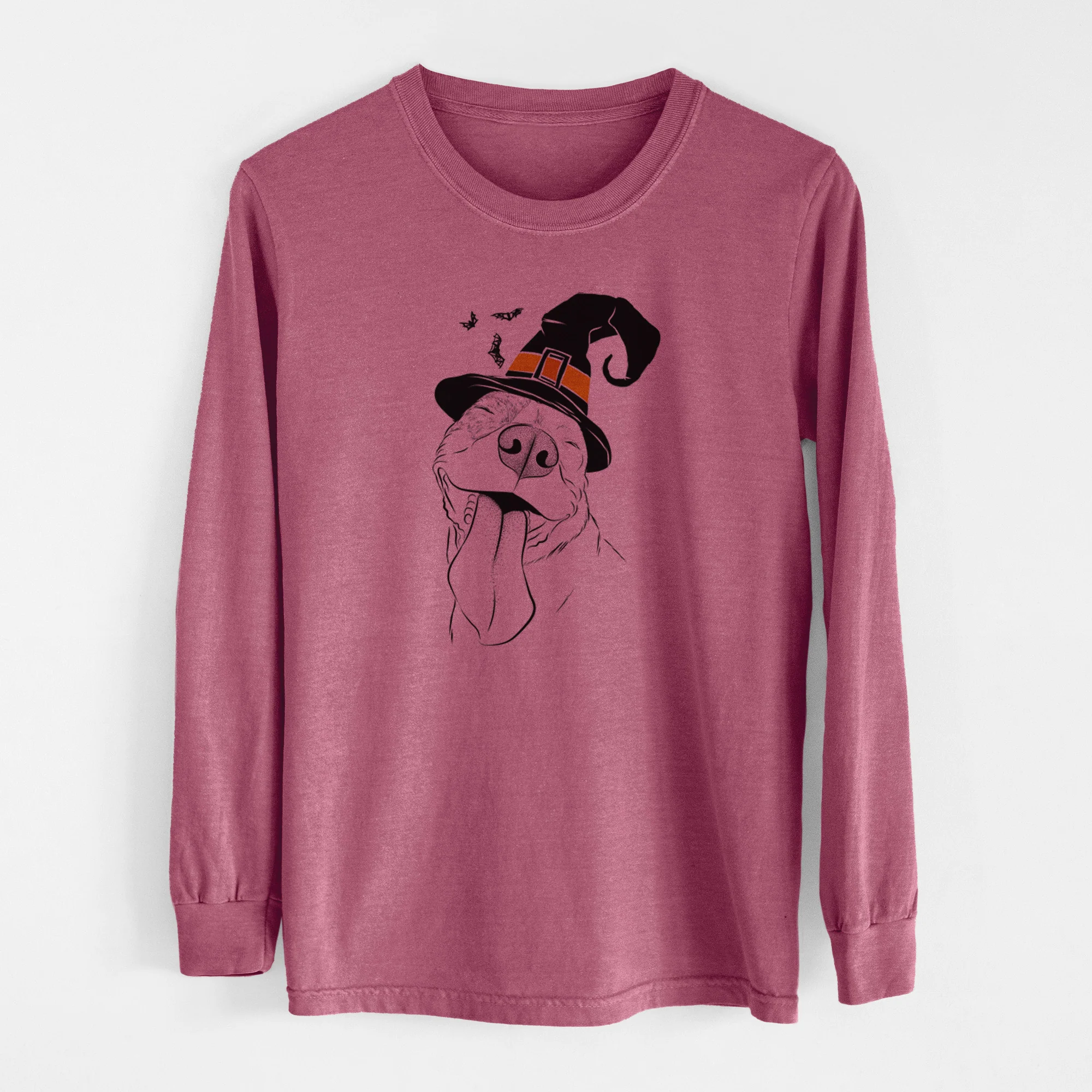 Witch Xena the American Staffordshire Terrier - Men's Heavyweight 100% Cotton Long Sleeve - Image 11