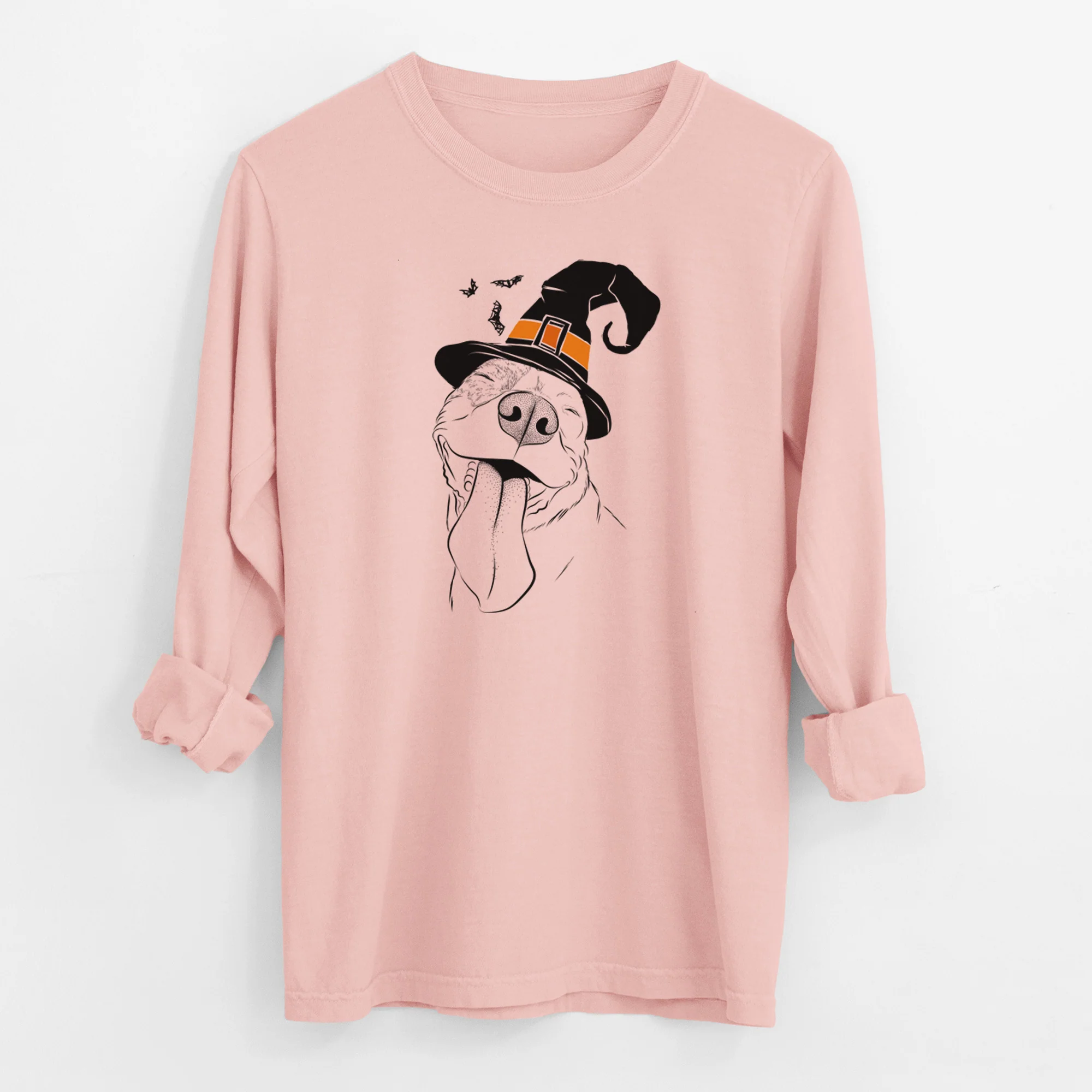 Witch Xena the American Staffordshire Terrier - Men's Heavyweight 100% Cotton Long Sleeve - Image 12