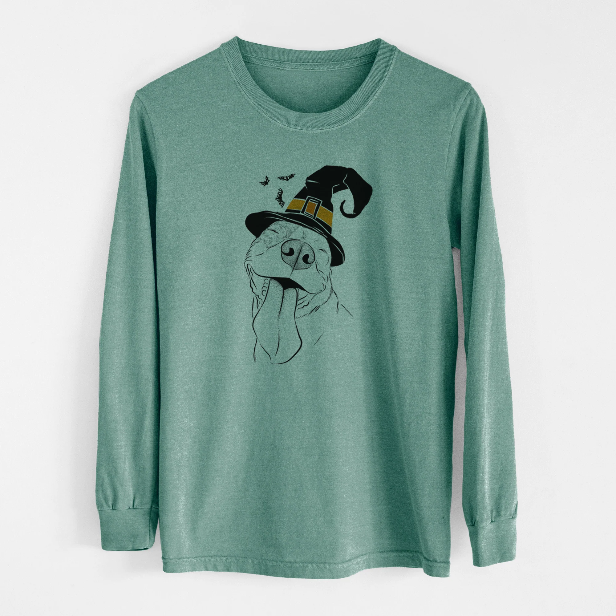 Witch Xena the American Staffordshire Terrier - Men's Heavyweight 100% Cotton Long Sleeve - Image 13