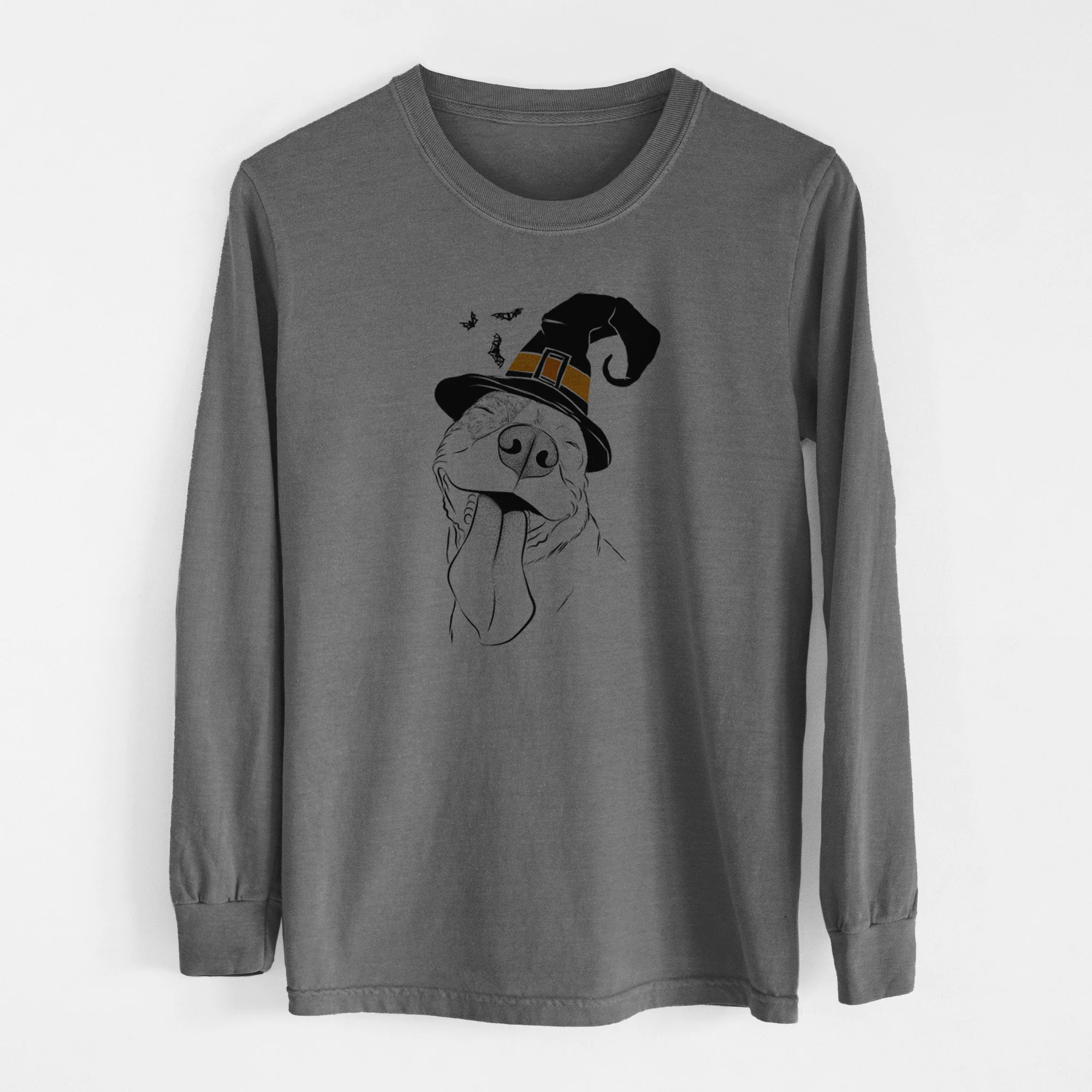 Witch Xena the American Staffordshire Terrier - Men's Heavyweight 100% Cotton Long Sleeve - Image 14