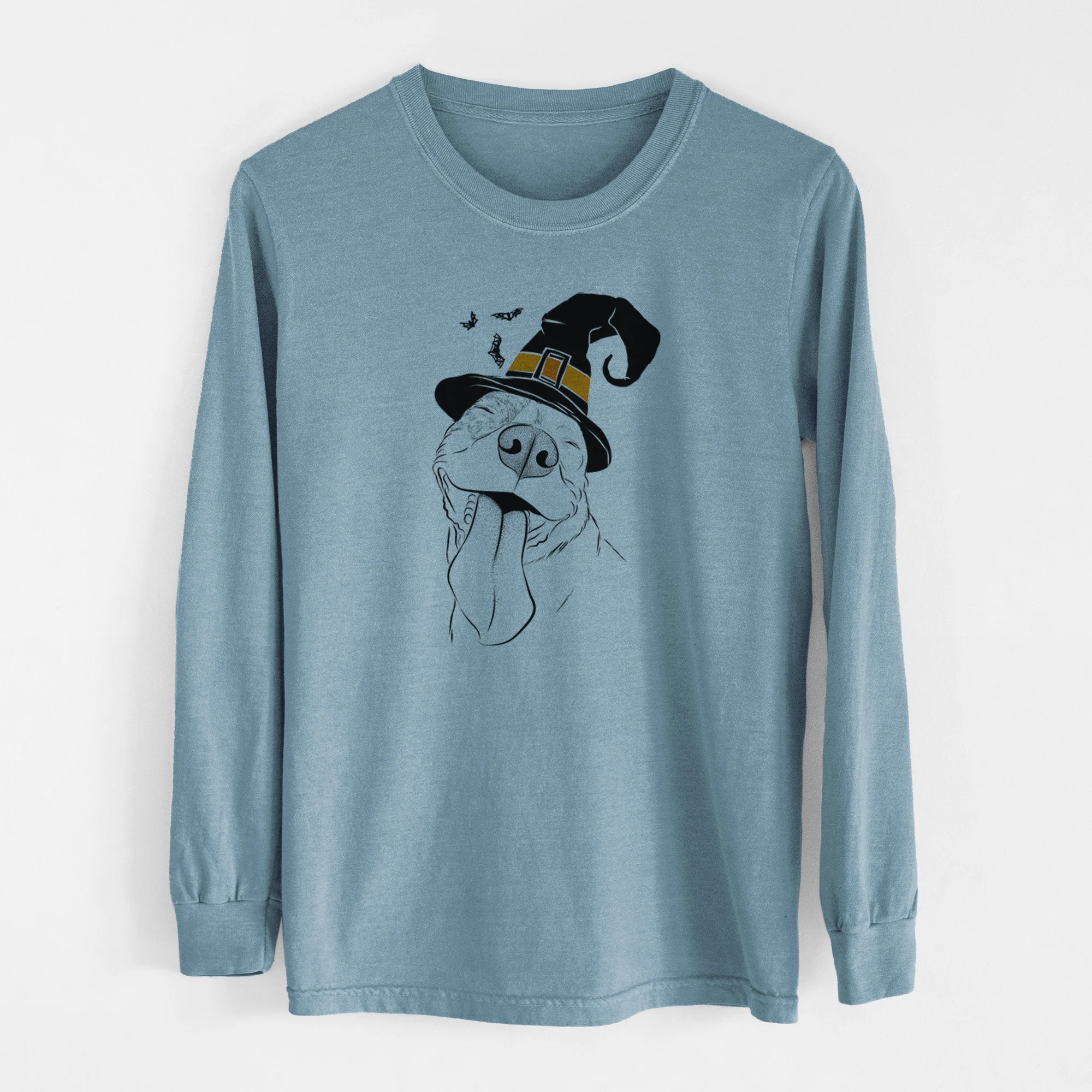 Witch Xena the American Staffordshire Terrier - Men's Heavyweight 100% Cotton Long Sleeve - Image 8