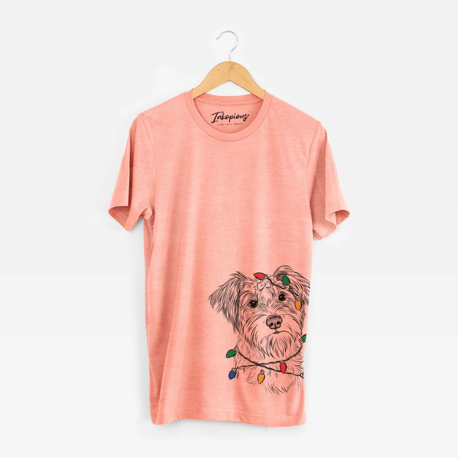 Christmas Lights Birdee the Schnauzer Mix - Unisex Crewneck - Image 3